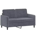 vidaXL Set Divano a 2 Pezzi in Velluto Grigio Scuro, Stile Moderno, Seduta Confortevole con Telaio Robusto, Perfetto per Soggiorno o Ufficio