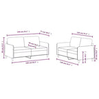 vidaXL Set Divano a 2 Pezzi in Velluto Grigio Scuro, Stile Moderno, Seduta Confortevole con Telaio Robusto, Perfetto per Soggiorno o Ufficio