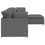 vidaXL Modular Sofa Dark Gray Velvet (100% Polyester), Foam, Metal, Wood