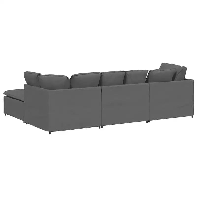 vidaXL Modular Sofa Dark Gray Velvet (100% Polyester), Foam, Metal, Wood