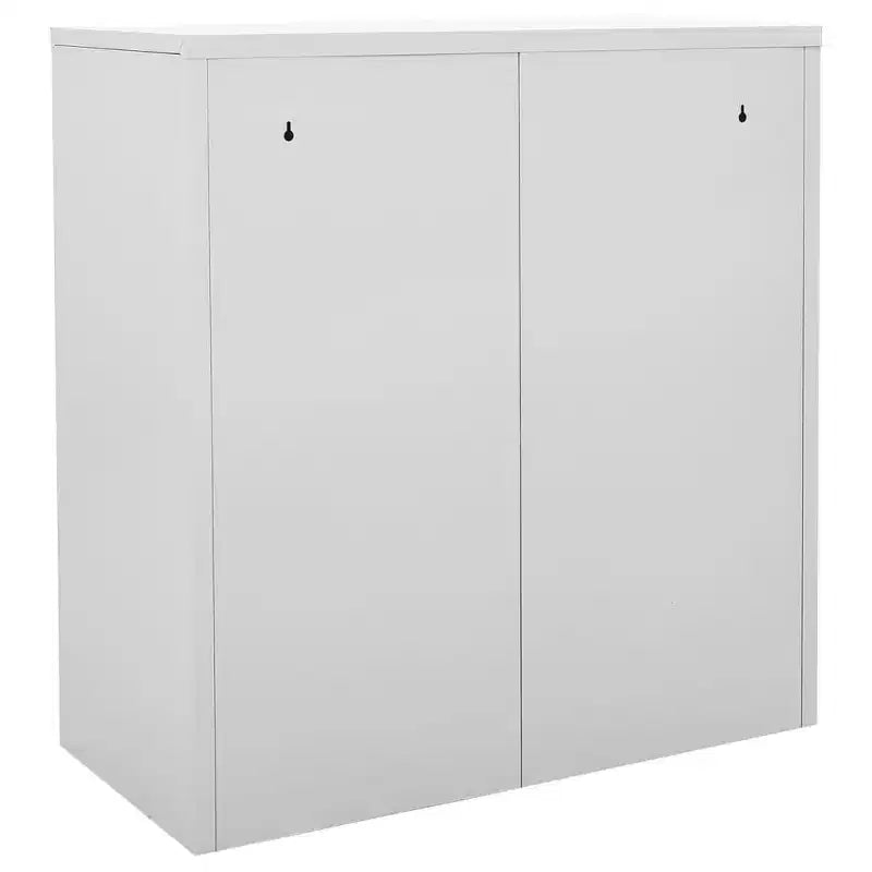 vidaXL Armadietti multiuso (2 pz) in acciaio grigio e blu | Contenitori industriali con scomparti multipli | Mobile schedario con serrature