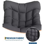 Sedia a Dondolo Papasan con Cuscino Spesso - Poltrona Lounge in Rattan per Interni Esterni Soggiorno Balcone