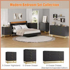 Acekool Cassettiera a 6 cassetti, mobile contenitore ampio e moderno con gambe in metallo dorato, grande armadio per camera da letto, soggiorno, ingresso