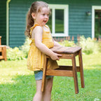 Guidecraft Acadia Outdoor Stools - Set of 2 Wood Stool for Kids Ages 2+, 14in Height, Holds upto 125lbs | Flexible Seating for Kids Outdoor Activities