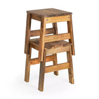 Guidecraft Acadia Outdoor Stools - Set of 2 Wood Stool for Kids Ages 2+, 14in Height, Holds upto 125lbs | Flexible Seating for Kids Outdoor Activities