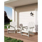 Sedie da Giardino Adirondack, Sedie da Esterno Resistenti alle Intemperie, Portata Massima 172 kg per Esterni, Patio, Prato, Giardino, Portico