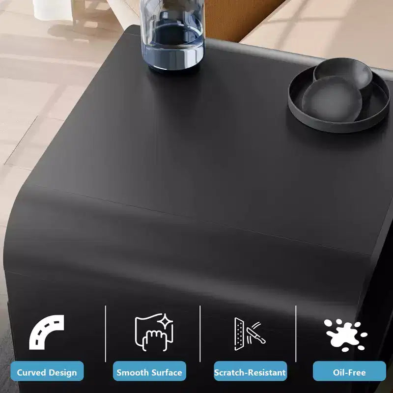 SOLACE FURNITURE Comodino Set da 2, Comodino con Cassetto Portaoggetti e Vano Aperto per Camera da Letto Divano Ufficio
