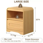 SOLACE FURNITURE Comodino Set da 2, Comodino con Cassetto Portaoggetti e Vano Aperto per Camera da Letto Divano Ufficio