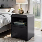 SOLACE FURNITURE Comodino Set da 2, Comodino con Cassetto Portaoggetti e Vano Aperto per Camera da Letto Divano Ufficio