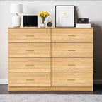 Okak Modern Minimalism 8/9-Drawer Dresser with Golden Handles, Sturdy Ample Storage for Bedroom Living Room