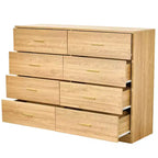 Okak Modern Minimalism 8/9-Drawer Dresser with Golden Handles, Sturdy Ample Storage for Bedroom Living Room