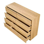 Okak Modern Minimalism 8/9-Drawer Dresser with Golden Handles, Sturdy Ample Storage for Bedroom Living Room
