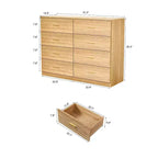 Okak Modern Minimalism 8/9-Drawer Dresser with Golden Handles, Sturdy Ample Storage for Bedroom Living Room