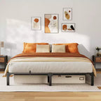 Acekool Metal Bed Frame - 6 Storage Space, No Tools Needed
