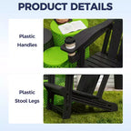 NAYSAYE Patio Chaise Lounge Adirondack Chair Set with Cup Holder Foldable Design for Outdoor Relaxation, 22.3*30*36.4