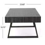 Tavolino da Caffè GDFStudio Francie Industriale 43,25 con Gambe a Slitta