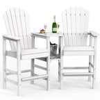 Karl Home | 2-Piece Outdoor Adirondack Bar Chairs with Removable Trays