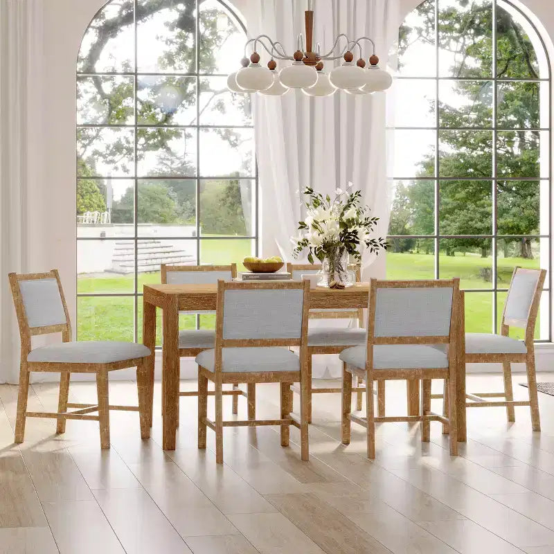 Set da pranzo Merax da 7 pezzi in stile retrò per 6 persone