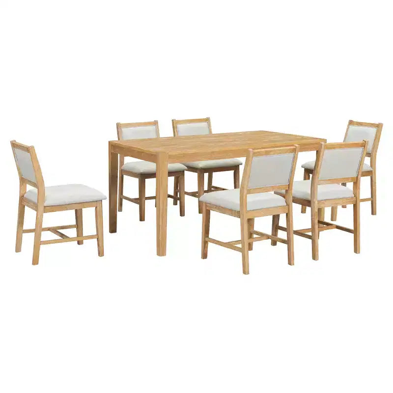 Set da pranzo Merax da 7 pezzi in stile retrò per 6 persone