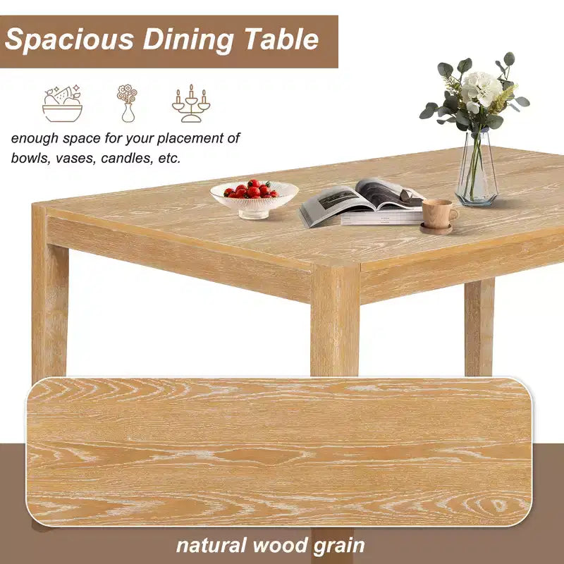 Set da pranzo Merax da 7 pezzi in stile retrò per 6 persone