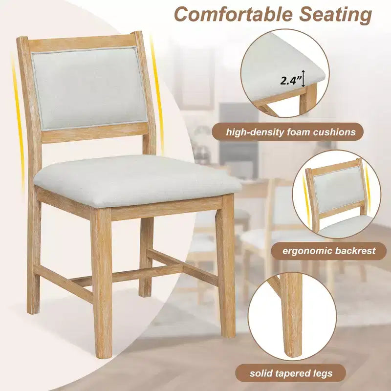 Set da pranzo Merax da 7 pezzi in stile retrò per 6 persone