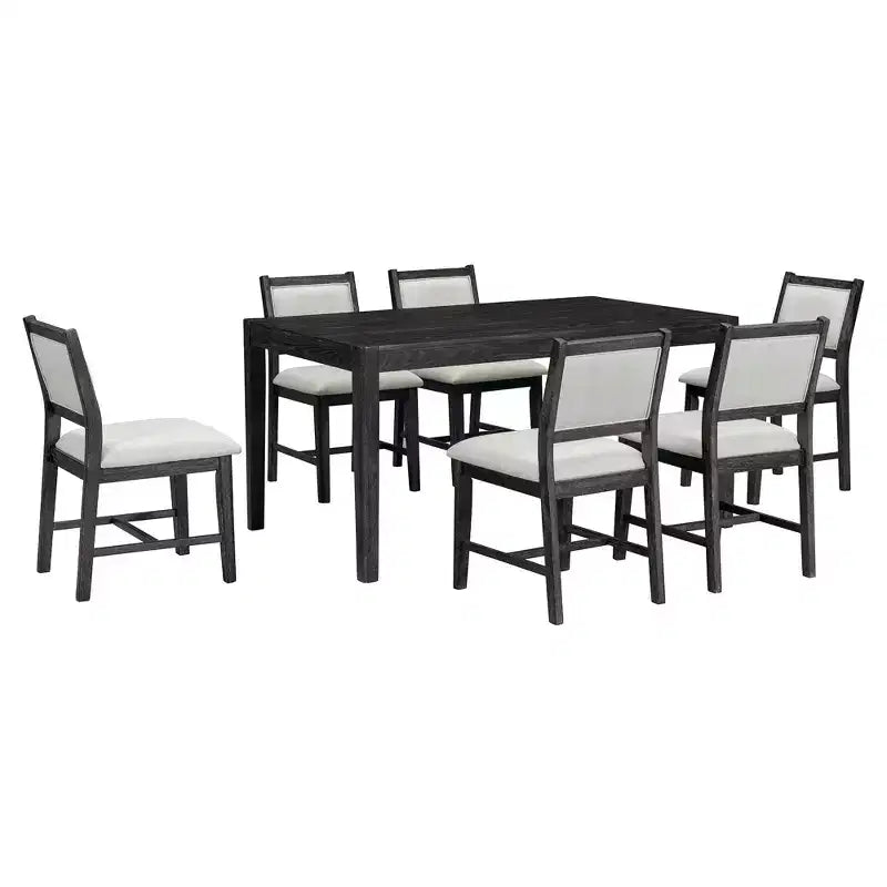 Set da pranzo Merax da 7 pezzi in stile retrò per 6 persone