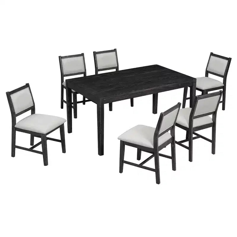 Set da pranzo Merax da 7 pezzi in stile retrò per 6 persone