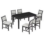 Set da pranzo Merax da 7 pezzi in stile retrò per 6 persone