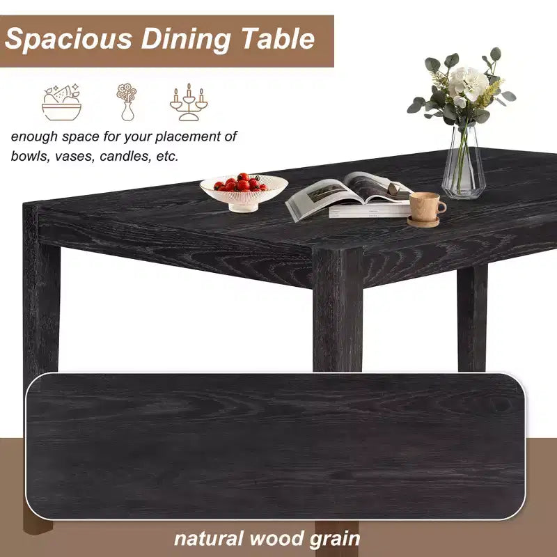 Set da pranzo Merax da 7 pezzi in stile retrò per 6 persone