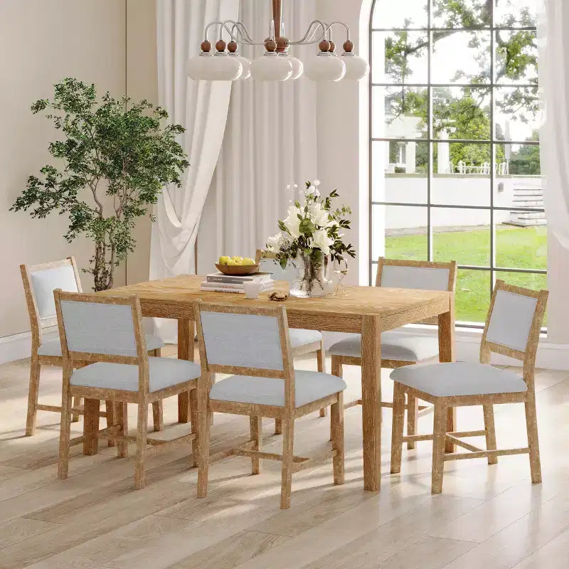 Set da pranzo Merax da 7 pezzi in stile retrò per 6 persone