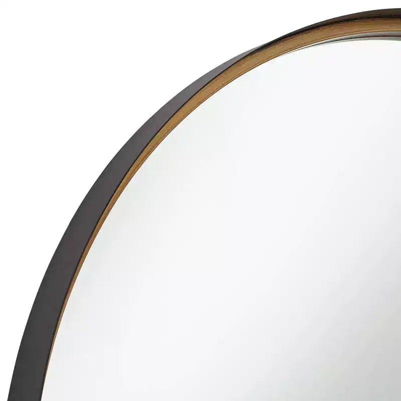 Uttermost Andi Black and Gold 34 Round Wall Mirror