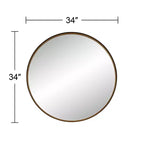 Uttermost Andi Black and Gold 34 Round Wall Mirror