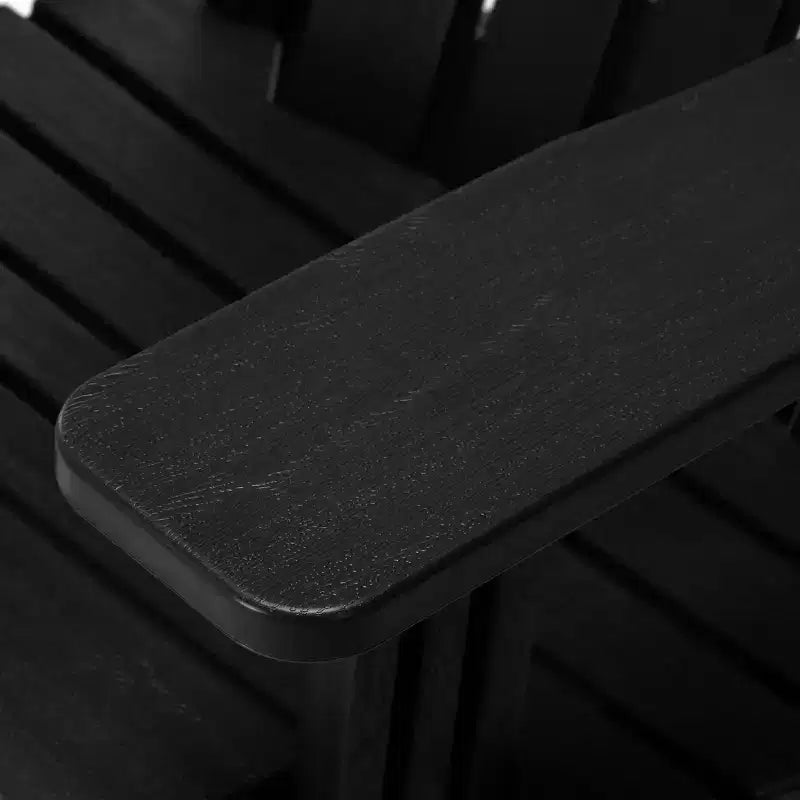 WestinTrends Azura, Set da 3 Pezzi di Sedie da Giardino Adirondack in Plastica HDPE con Tavolino Laterale Quadrato da 45 cm