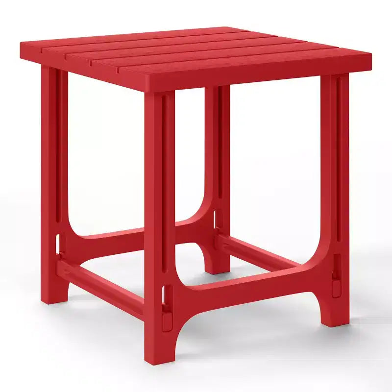 WestinTrends Azura, Set da 3 Pezzi di Sedie da Giardino Adirondack in Plastica HDPE con Tavolino Laterale Quadrato da 45 cm