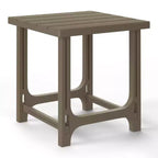 WestinTrends Azura, Set da 3 Pezzi di Sedie da Giardino Adirondack in Plastica HDPE con Tavolino Laterale Quadrato da 45 cm