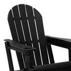 WestinTrends Azura Tool-Free Assembly Outdoor Patio HDPE Plastic Adirondack Chair with Cup Holder (Set of 2), White