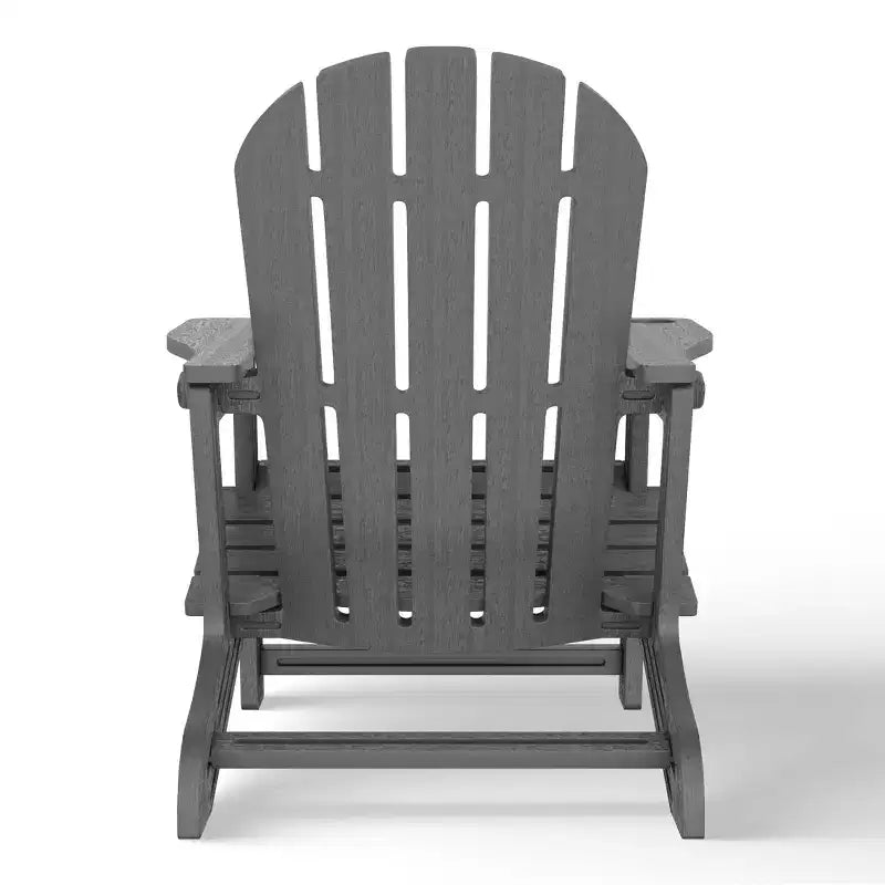 WestinTrends Azura Tool-Free Assembly Outdoor Patio HDPE Plastic Adirondack Chair with Cup Holder (Set of 2), White