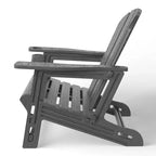 WestinTrends Azura Tool-Free Assembly Outdoor Patio HDPE Plastic Adirondack Chair with Cup Holder (Set of 2), White