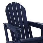 WestinTrends Azura Tool-Free Assembly Outdoor Patio HDPE Plastic Adirondack Chair with Cup Holder (Set of 2), White