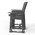 WestinTrends Azura Sedie Adirondack Alte da Esterno con Tavolino di Collegamento (Set da 2), Bianco