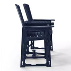 WestinTrends Azura Sedie Adirondack Alte da Esterno con Tavolino di Collegamento (Set da 2), Bianco