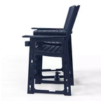 WestinTrends Azura Sedie Adirondack Alte da Esterno con Tavolino di Collegamento (Set da 2), Bianco