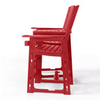 WestinTrends Azura Sedie Adirondack Alte da Esterno con Tavolino di Collegamento (Set da 2), Bianco
