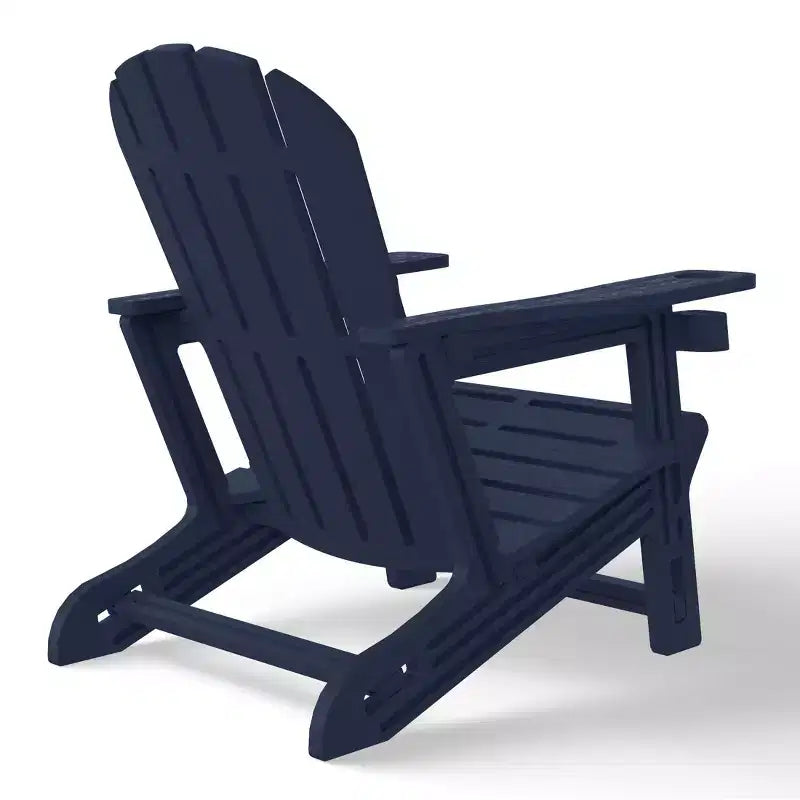 WestinTrends Azura No-Tools Outdoor HDPE Patio Adirondack Chair with Patio Ottoman