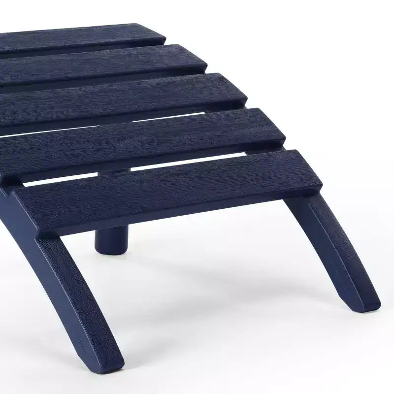 WestinTrends Azura No-Tools Outdoor HDPE Patio Adirondack Chair with Patio Ottoman