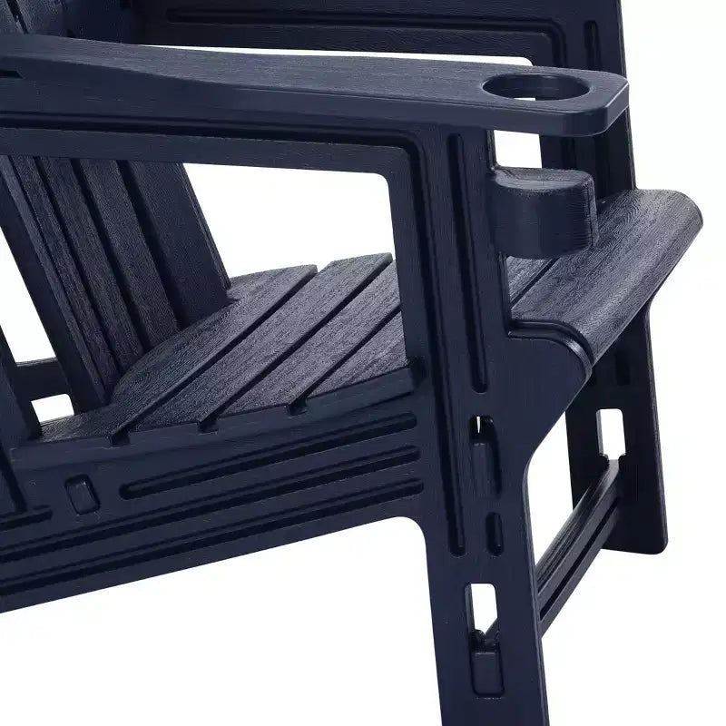 WestinTrends Azura No-Tools Outdoor HDPE Patio Adirondack Chair with Patio Ottoman
