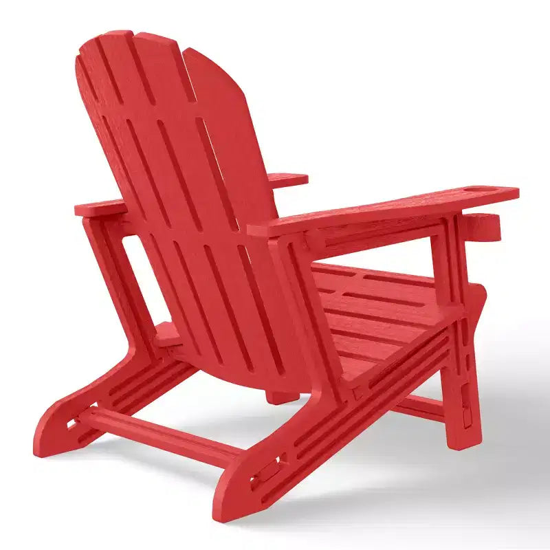 WestinTrends Azura No-Tools Outdoor HDPE Patio Adirondack Chair with Patio Ottoman