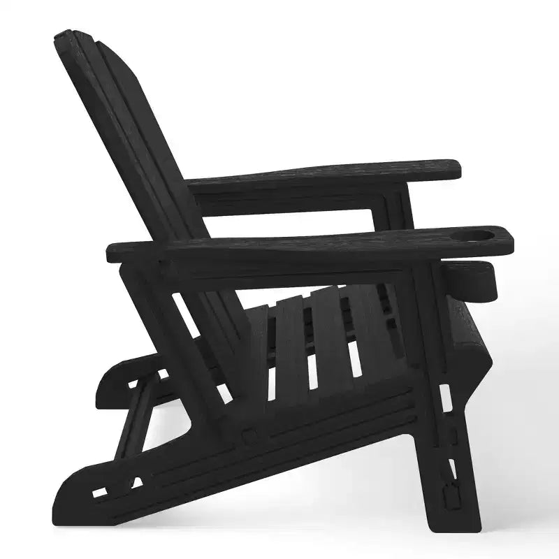 WestinTrends Azura No-Tools Outdoor HDPE Patio Adirondack Chair with Patio Ottoman