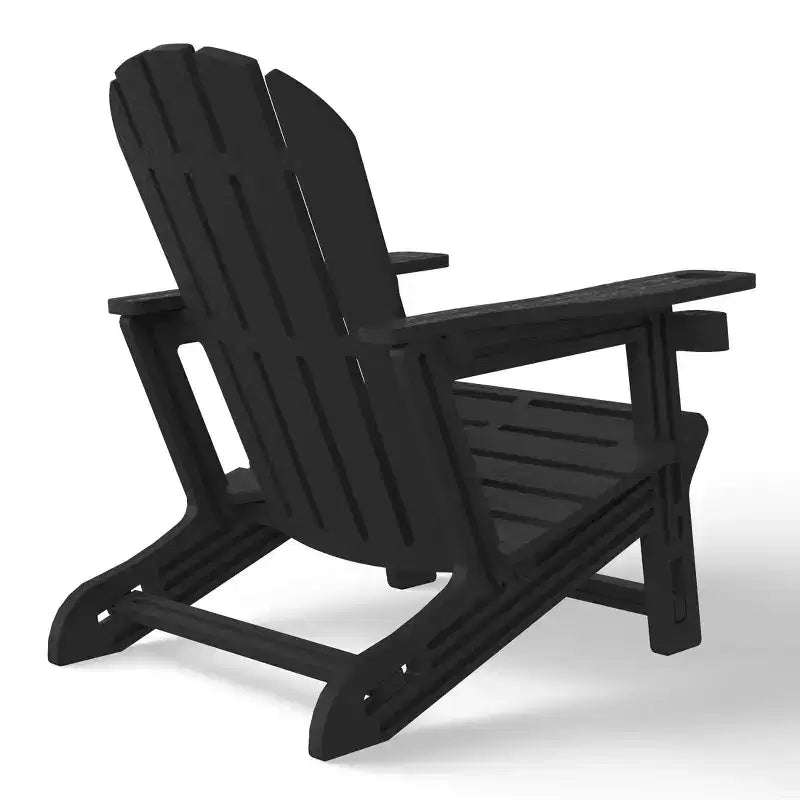 WestinTrends Azura No-Tools Outdoor HDPE Patio Adirondack Chair with Patio Ottoman