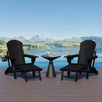 WestinTrends Malibu Folding Adjustable Adirondack Chair with Retractable Ottoman and Cup Holder (Set of 2), Red